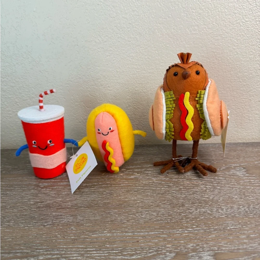 Target Featherly Friends Sun Squad Summer Hot Dog Bird and Hot Dog Soda Felt